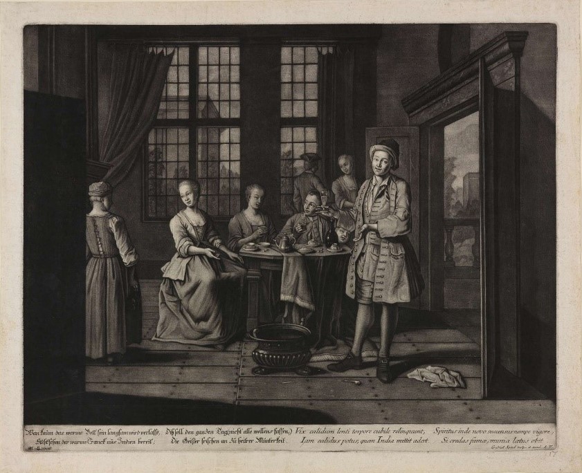 Spitzel, G.: Gesellschaft beim Tee, 1717-1760. © Herzog Anton Ulrich-Museum Braunschweig, Kunstmuseum des Landes Niedersachsen, Foto: Museum